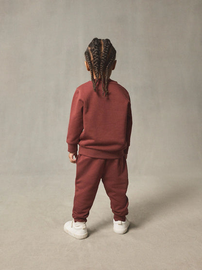 |Girl| Conjunto De Moletom e Calça De Moletom Vermelho Bordô (3 meses a 7 anos)