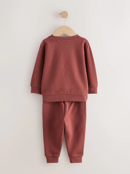 |Girl| Conjunto De Moletom e Calça De Moletom Vermelho Bordô (3 meses a 7 anos)