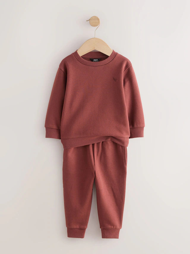 |Girl| Conjunto De Moletom e Calça De Moletom Vermelho Bordô (3 meses a 7 anos)