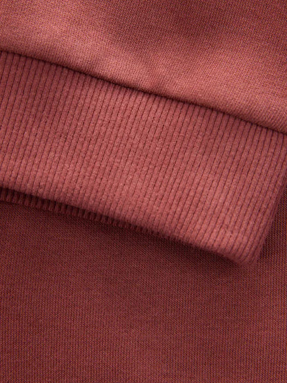 |Girl| Conjunto De Moletom e Calça De Moletom Vermelho Bordô (3 meses a 7 anos)