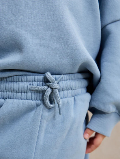 |Boy| Conjunto De Moletom e Calça De Moletom Estampados Em Azul Claro (3 meses a 7 anos)