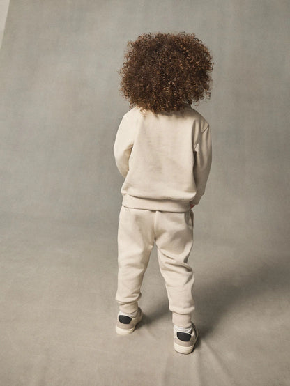 |Girl| Conjunto De Moletom e Calça Jogger Cru e Branco-Sujo (3 meses a 7 anos)