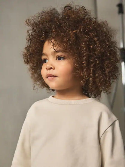 |Girl| Conjunto De Moletom e Calça Jogger Cru e Branco-Sujo (3 meses a 7 anos)