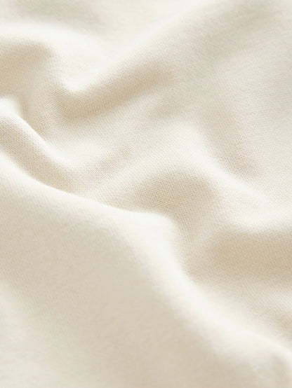 |Girl| Conjunto De Moletom e Calça Jogger Cru e Branco-Sujo (3 meses a 7 anos)