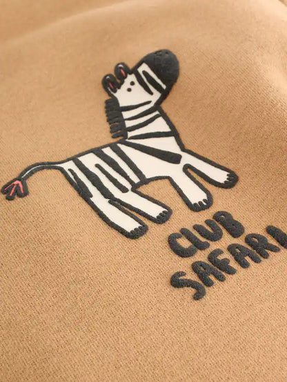 |Boy| Conjunto De Moletom e Calça Jogger Bege/Cru/Cinza Carvão, Pacote com 2 (3 meses a 7 anos)