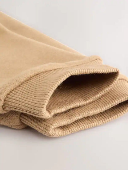 |Boy| Conjunto De Moletom e Calça Jogger Bege/Cru/Cinza Carvão, Pacote com 2 (3 meses a 7 anos)