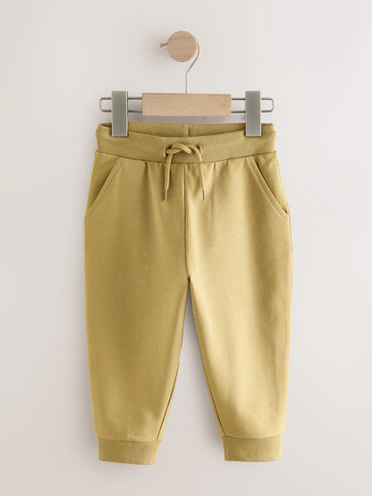 |Boy| Calça De Moletom Regular Fit Cáqui Verde/Azul/Vermelho, Pacote com 5 (3 meses a 7 anos)