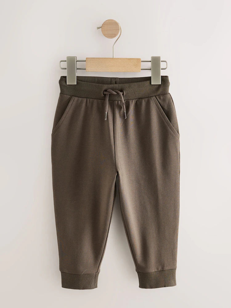 |Boy| Calça De Moletom Regular Fit Cáqui Verde/Azul/Vermelho, Pacote com 5 (3 meses a 7 anos)