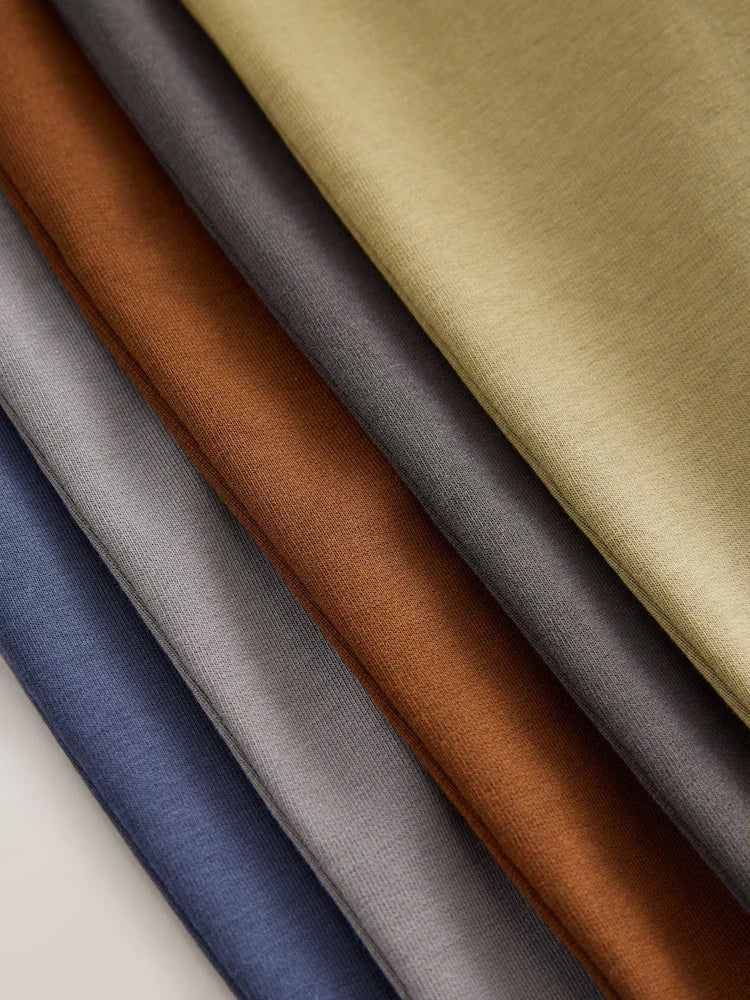 |Boy| Calça De Moletom Regular Fit Cáqui Verde/Azul/Vermelho, Pacote com 5 (3 meses a 7 anos)