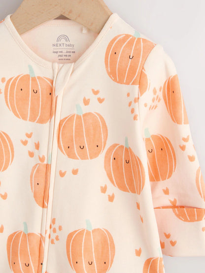 |BabyBoy| Macacão Sem Pés Com Zíper Bidirecional Laranja Para Bebê (0 meses a 3 anos)