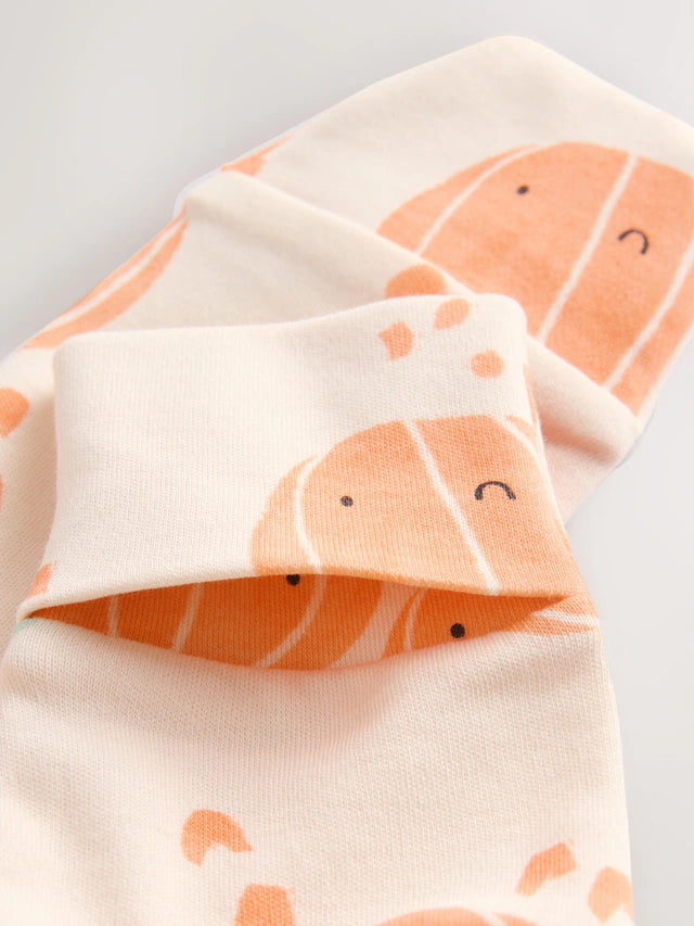 |BabyBoy| Macacão Sem Pés Com Zíper Bidirecional Laranja Para Bebê (0 meses a 3 anos)