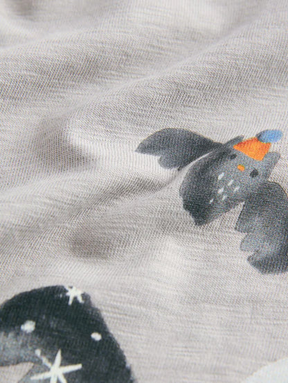 |Boy| Camiseta Com Estampa Gráfica De Manga Comprida Grey Ghost Halloween (3 meses a 7 anos)