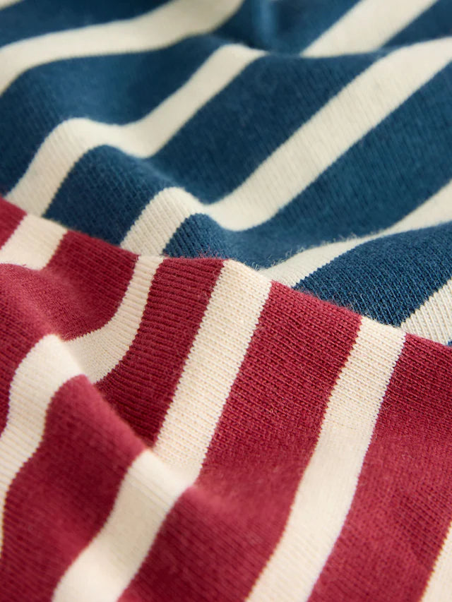 |Boy| Camisetas Henley De Manga Comprida Azul Marinho/Azul/Pedra, Pacote Com 3 (3 meses a 7 anos)