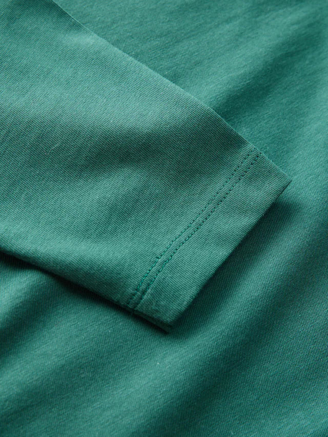 |Girl| Camiseta Lisa De Manga Comprida Green Duck (3 meses a 7 anos)