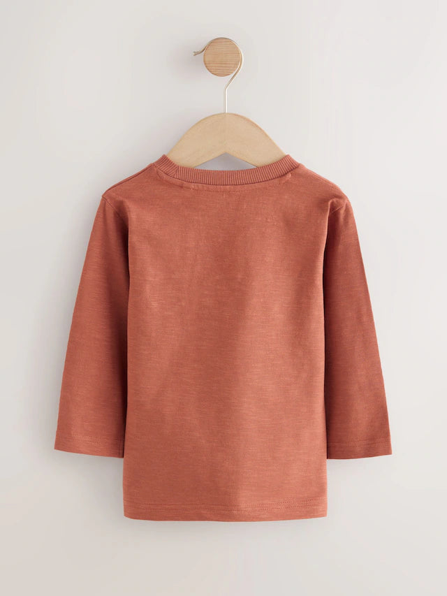 |Boy| Camiseta Com Apliques De Manga Comprida Green Woodland (3 meses a 7 anos)