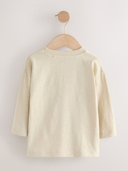 |Boy| Camisetas De Manga Comprida Multi Animals on Transport, Pacote Com 5 (3 meses a 7 anos)