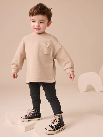 |Boy| Conjunto De Blusa e Leggings De Manga Comprida Stone (3 meses a 7 anos)