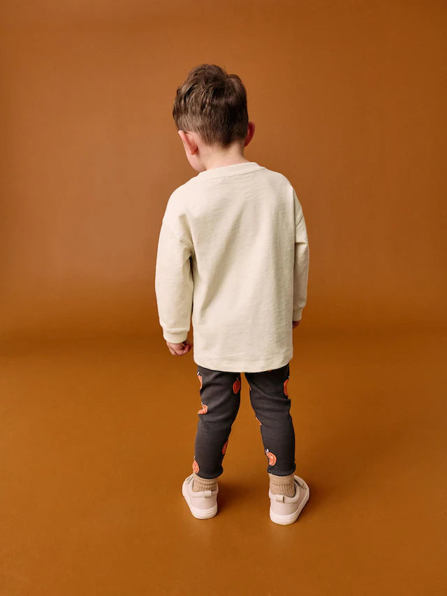 |Boy| Conjunto De Blusa e Leggings De Manga Comprida De Halloween da Little Pumpkin Neutral (3 meses a 7 anos)