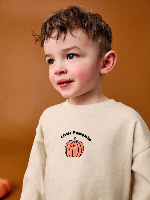 |Boy| Conjunto De Blusa e Leggings De Manga Comprida De Halloween da Little Pumpkin Neutral (3 meses a 7 anos)