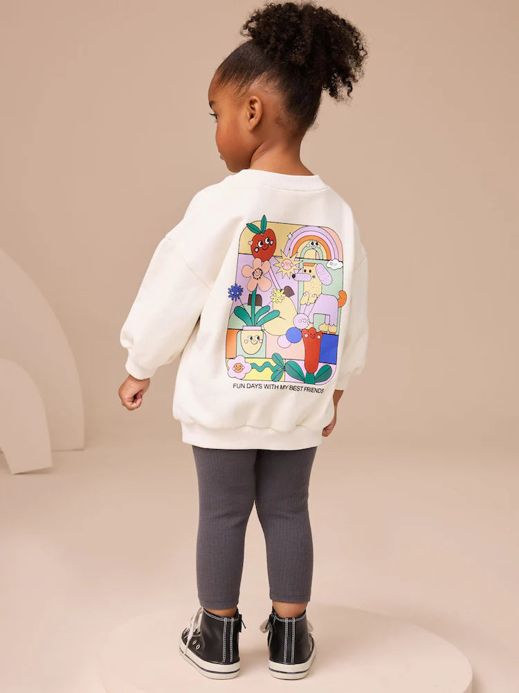 |Girl| Conjunto de blusa e calça flare com estampa de urso vermelho Berry (3 meses a 7 anos)