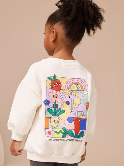 |Girl| Conjunto de blusa e calça flare com estampa de urso vermelho Berry (3 meses a 7 anos)