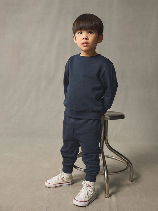 |Boy| Conjunto De Moletom e Calça De Moletom Azul Marinho (3 meses a 7 anos)