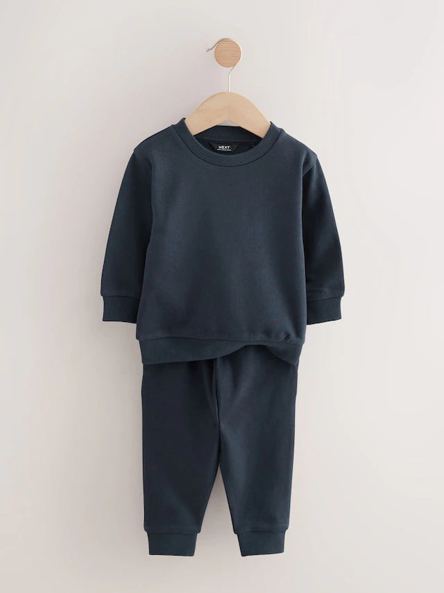 |Boy| Conjunto De Moletom e Calça De Moletom Azul Marinho (3 meses a 7 anos)