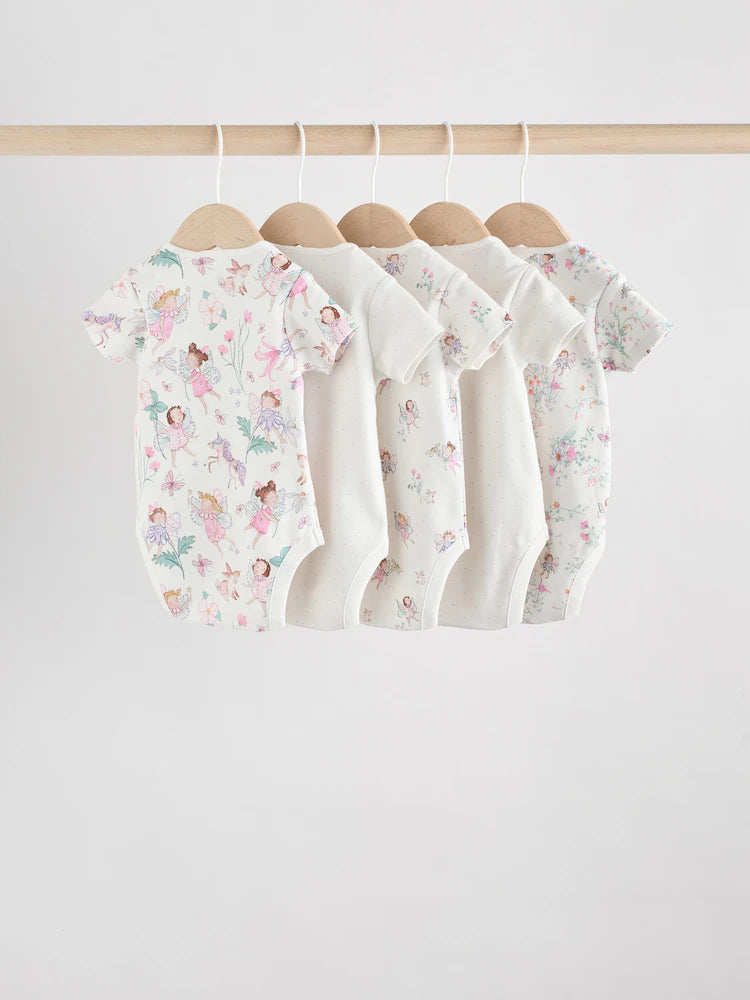 |BabyGirl| Pacote Com 3 Macacões De Manga Comprida Ecru Fairy Baby