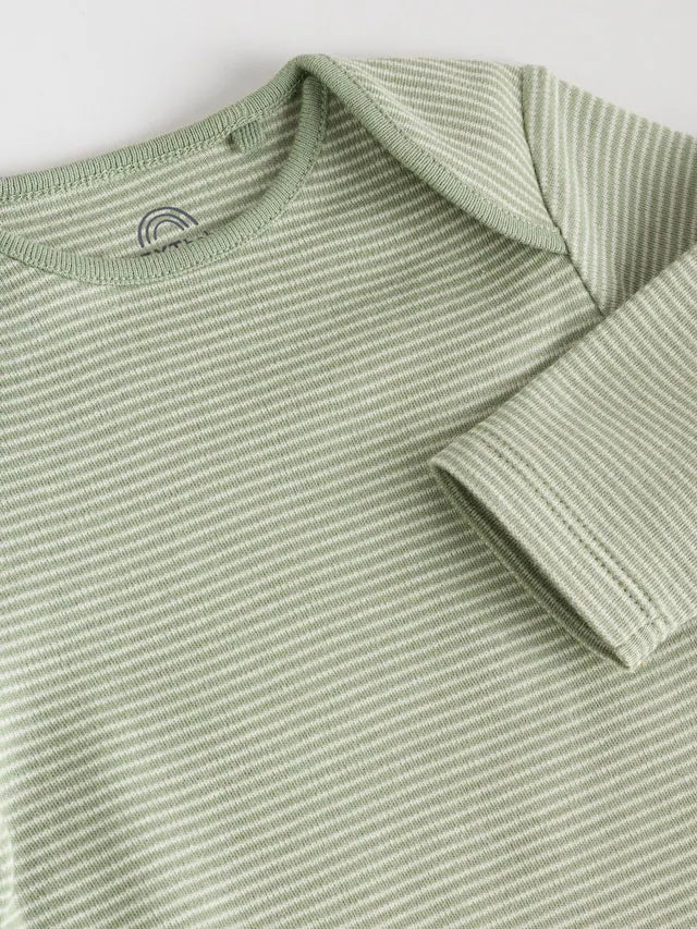 |BabyBoy| Pacote Com 5 Bodies De Manga Comprida Para Bebês, Azul/Marrom