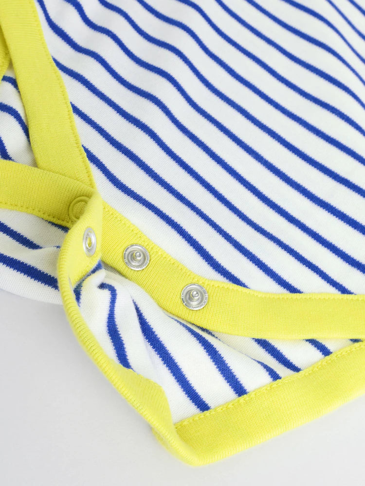 |BabyBoy| Conjunto Com 5 Bodies De Manga Comprida Para Bebês Em Cores Vibrantes