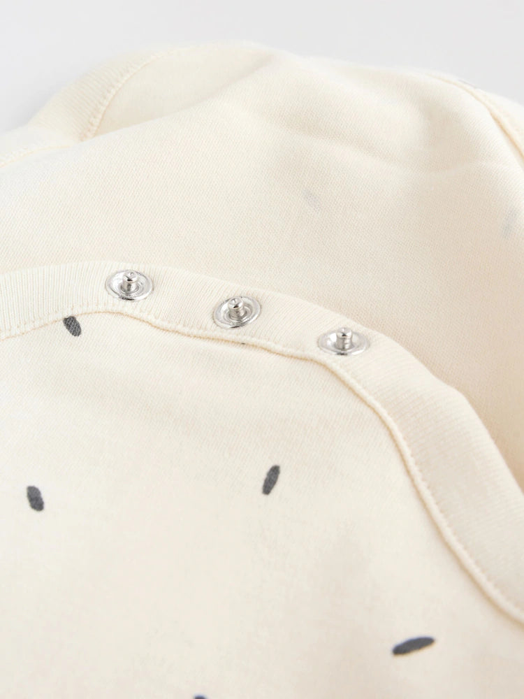 |BabyBoy| Conjunto De 5 Bodies De Manga Comprida Monocromáticos Para Bebês