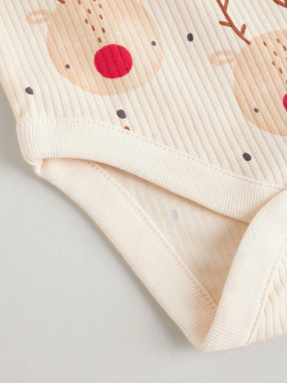 |BabyBoy| Pacote Com 3 Macacões De Natal Para Bebês