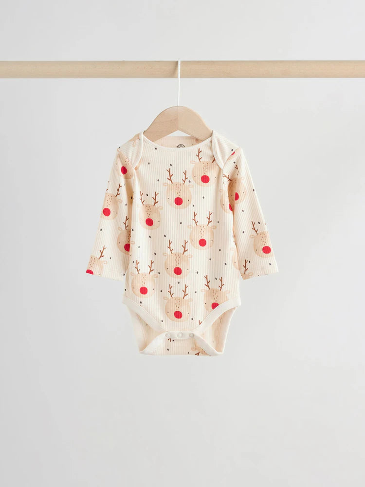 |BabyBoy| Pacote Com 3 Macacões De Natal Para Bebês