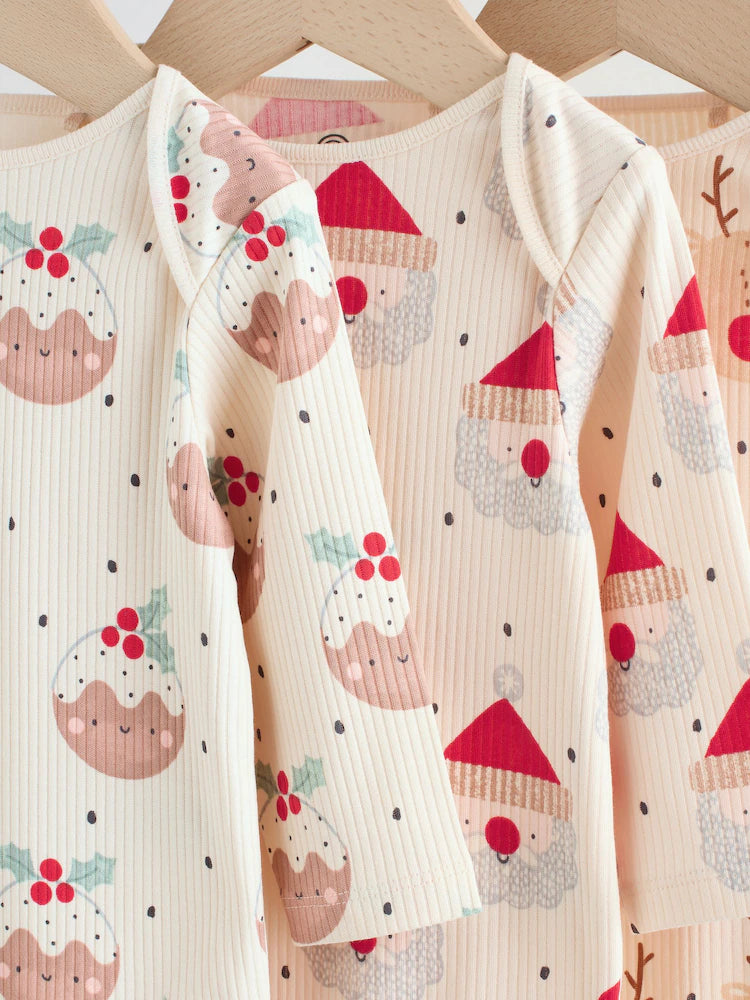 |BabyBoy| Pacote Com 3 Macacões De Natal Para Bebês