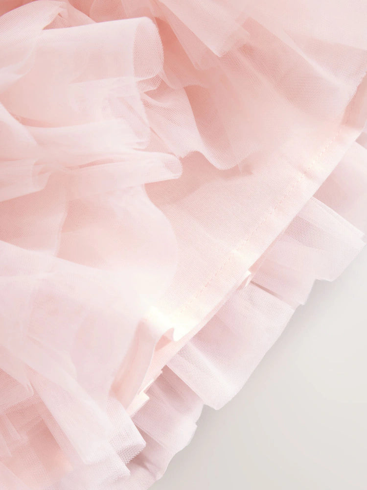 |BabyGirl| Vestido Tutu De Manga Comprida Rosa Para Bebê (0 meses a 2 anos)