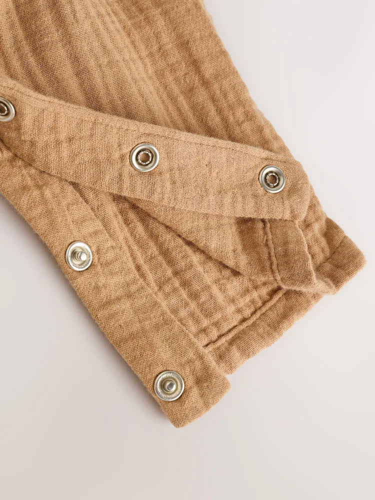 |BabyBoy| Conjunto de macacão e macacão marrom para bebê (0 meses a 2 anos)