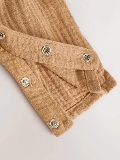 |BabyBoy| Conjunto de macacão e macacão marrom para bebê (0 meses a 2 anos)