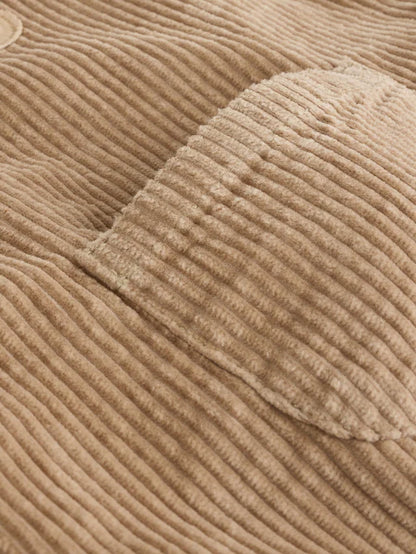 |BabyBoy| Conjunto De Macacão e Macacão De Veludo Cotelê Para Bebê Urso Marrom Bege (0 meses a 2 anos)