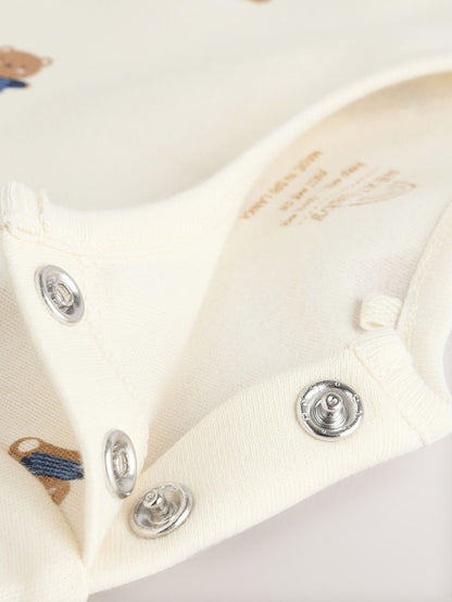 |BabyBoy| Conjunto De Macacão e Macacão De Veludo Cotelê Para Bebê Urso Marrom Bege (0 meses a 2 anos)