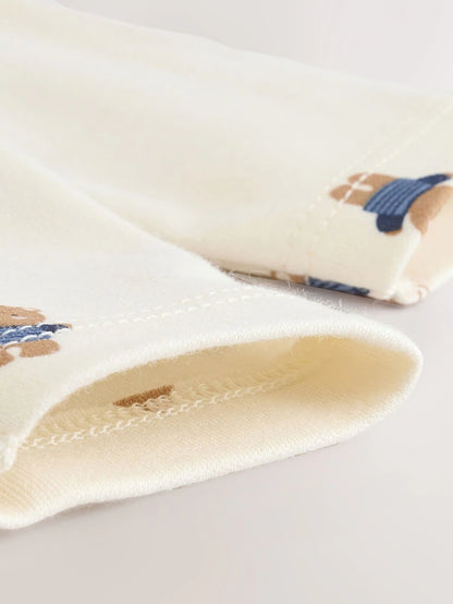 |BabyBoy| Conjunto De Macacão e Macacão De Veludo Cotelê Para Bebê Urso Marrom Bege (0 meses a 2 anos)