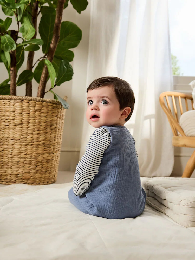 |BabyGirl| Conjunto De Macacão e Macacão Azul Para Bebê (0 meses a 2 anos)