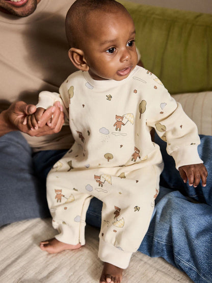 |BabyBoy| Macacão De Bebê Ecru Bear (0 meses a 3 anos)