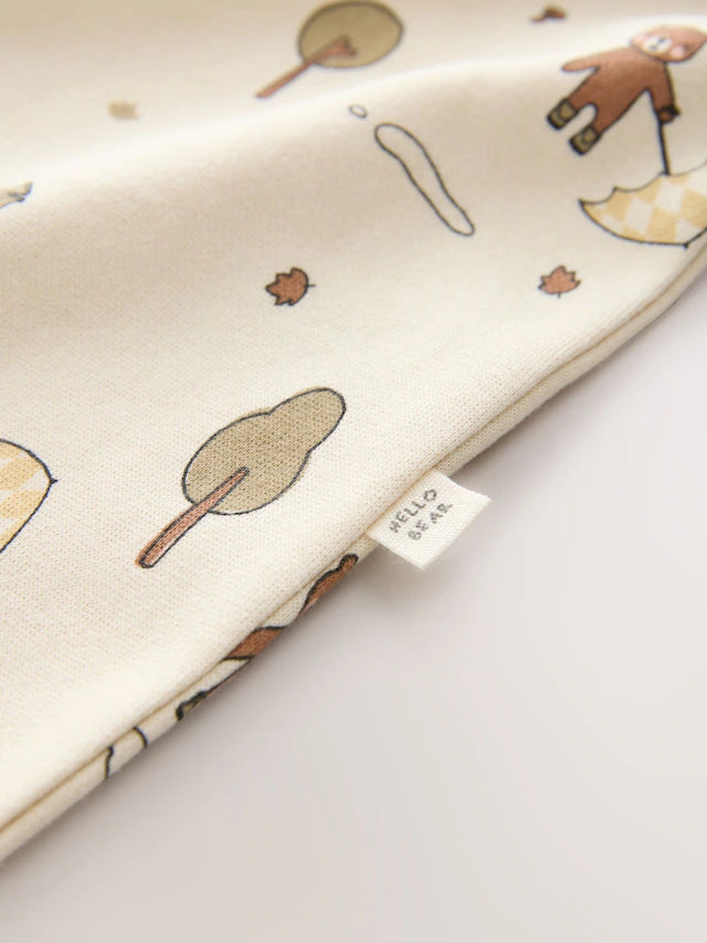 |BabyBoy| Macacão De Bebê Ecru Bear (0 meses a 3 anos)