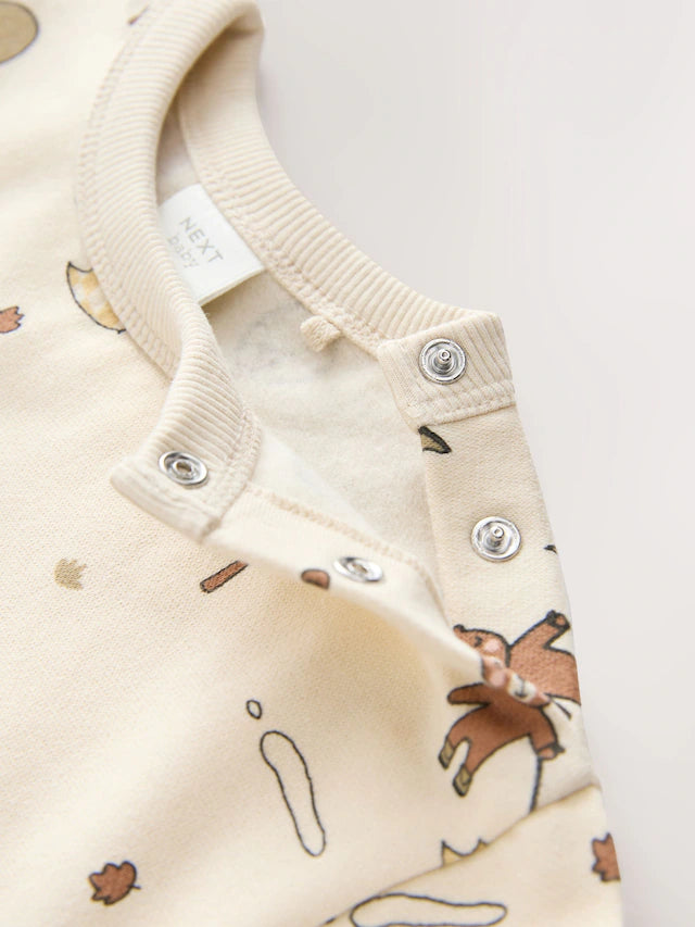 |BabyBoy| Macacão De Bebê Ecru Bear (0 meses a 3 anos)