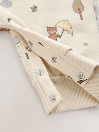 |BabyBoy| Macacão De Bebê Ecru Bear (0 meses a 3 anos)