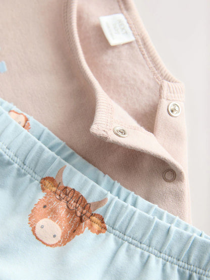 |BabyBoy| Conjunto De Blusa e Leggings Hamish Azul Para Bebê (0 meses a 3 anos)