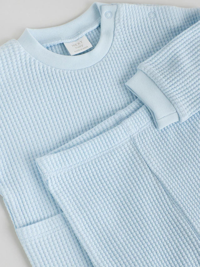 |BabyBoy| Conjunto De 2 Peças De Blusa e Calça Jogger 100% Algodão Blue Baby (0 meses a 2 anos)