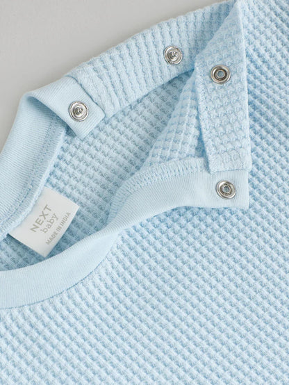 |BabyBoy| Conjunto De 2 Peças De Blusa e Calça Jogger 100% Algodão Blue Baby (0 meses a 2 anos)