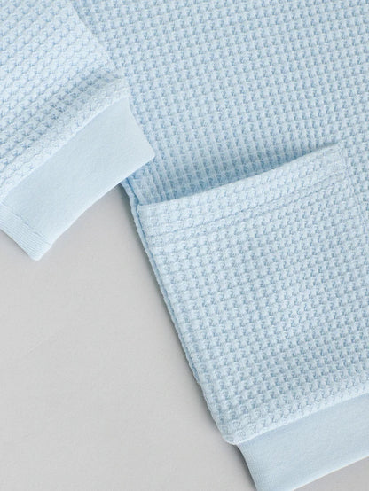 |BabyBoy| Conjunto De 2 Peças De Blusa e Calça Jogger 100% Algodão Blue Baby (0 meses a 2 anos)