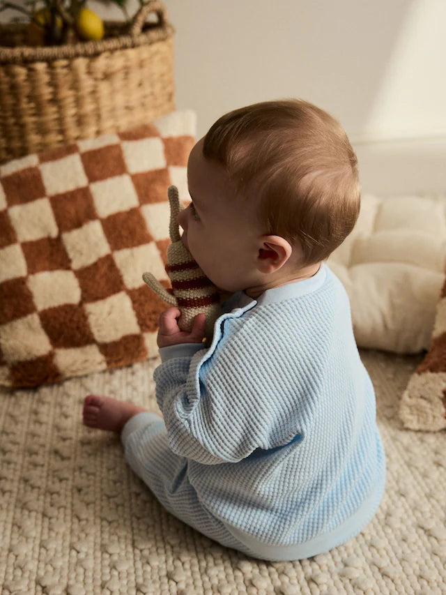 |BabyBoy| Conjunto De 2 Peças De Blusa e Calça Jogger 100% Algodão Blue Baby (0 meses a 2 anos)